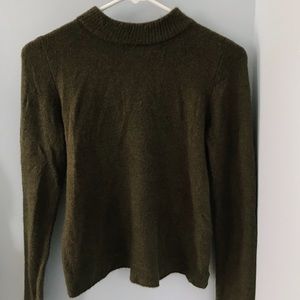 Forest green mock neck sweater